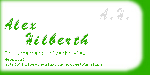 alex hilberth business card